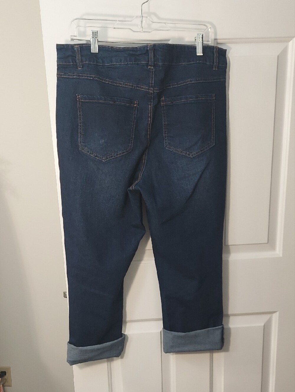 d. jeans Dark Blue Boyfriend Jeans with Rolled Cuffs - Picture 2 of 3